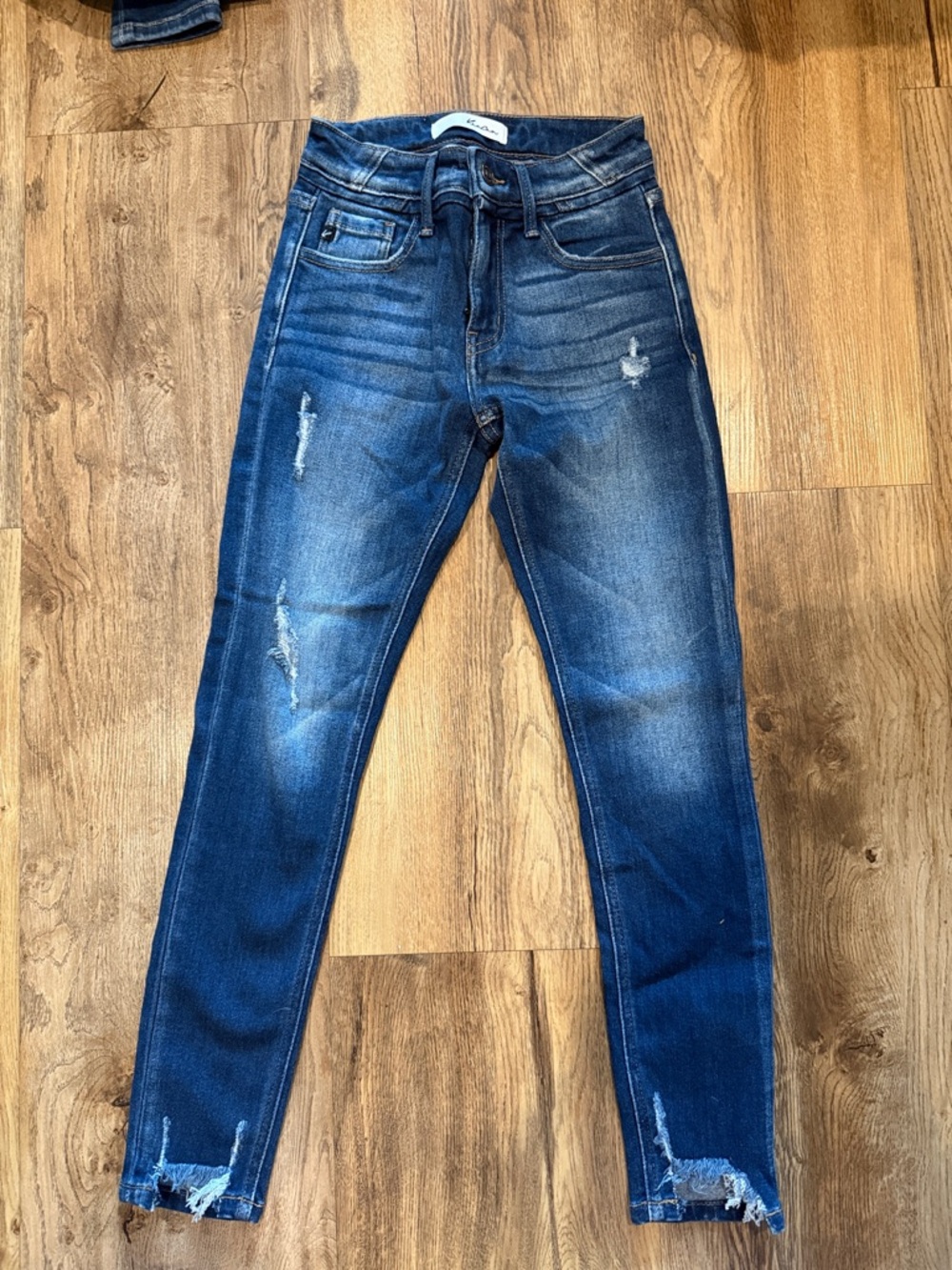 KanCan Dark Blue Distressed Skinny Jeans
